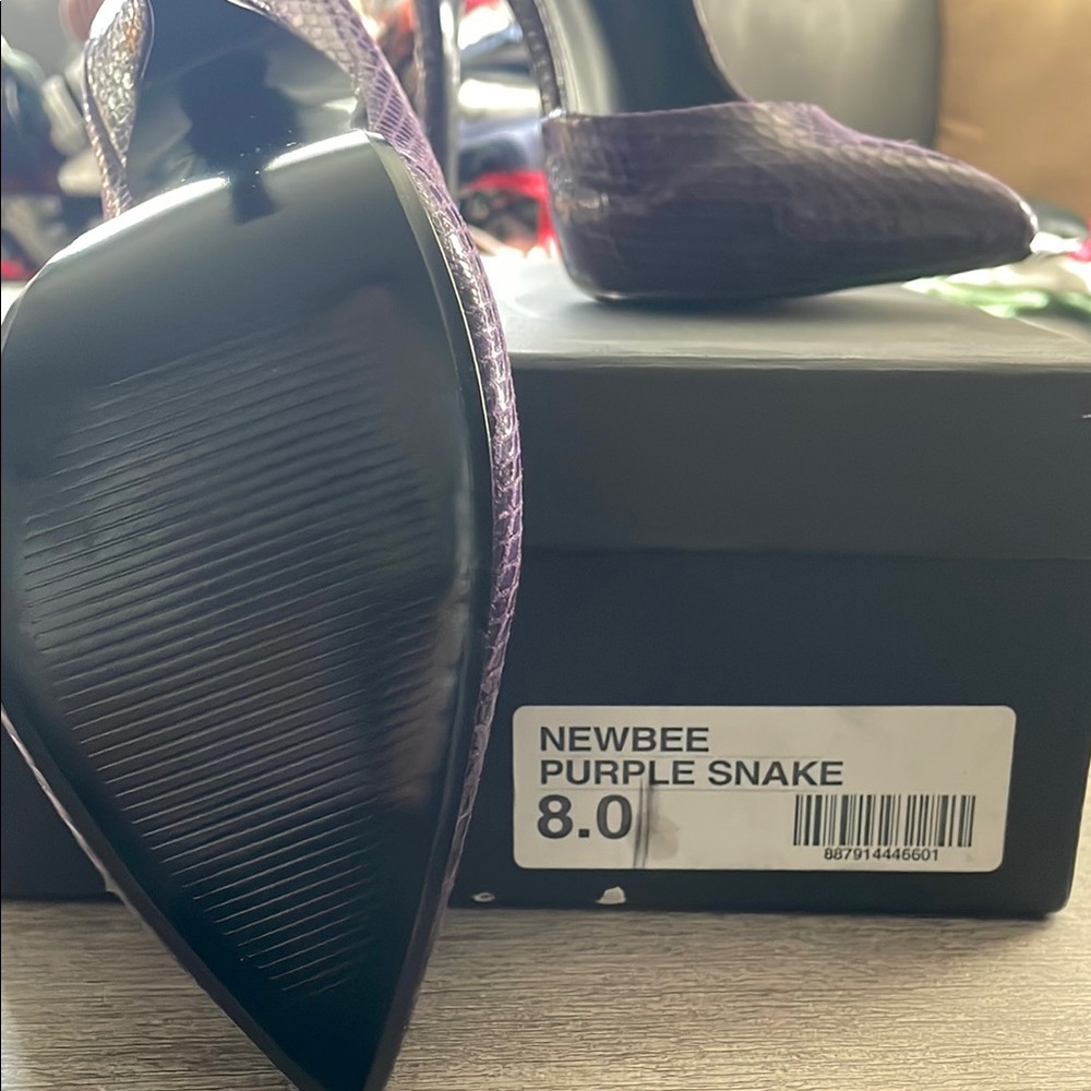 Steve Madden Purple Snake Pattern Heels